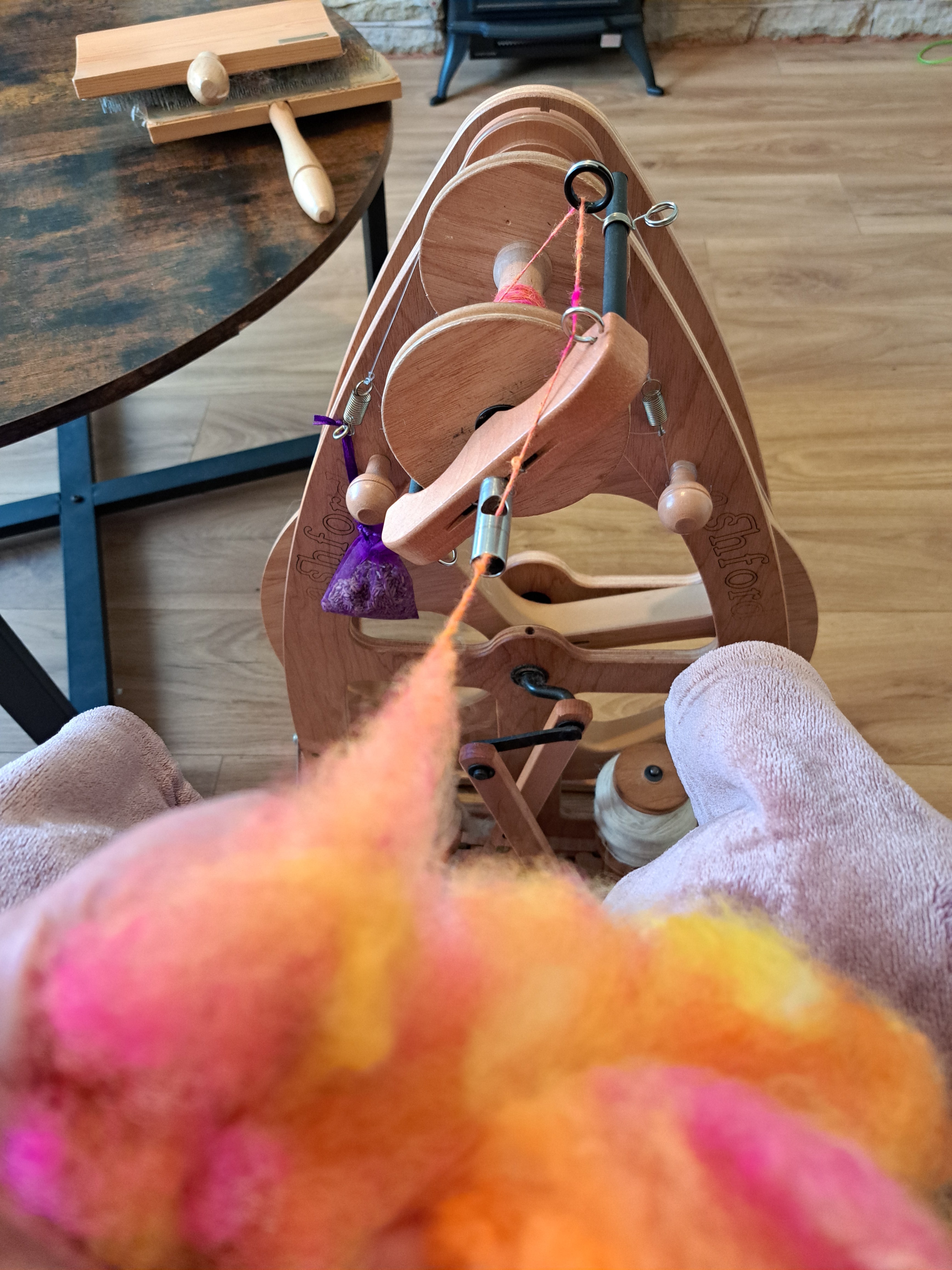 Hand-dyed and hand-spun