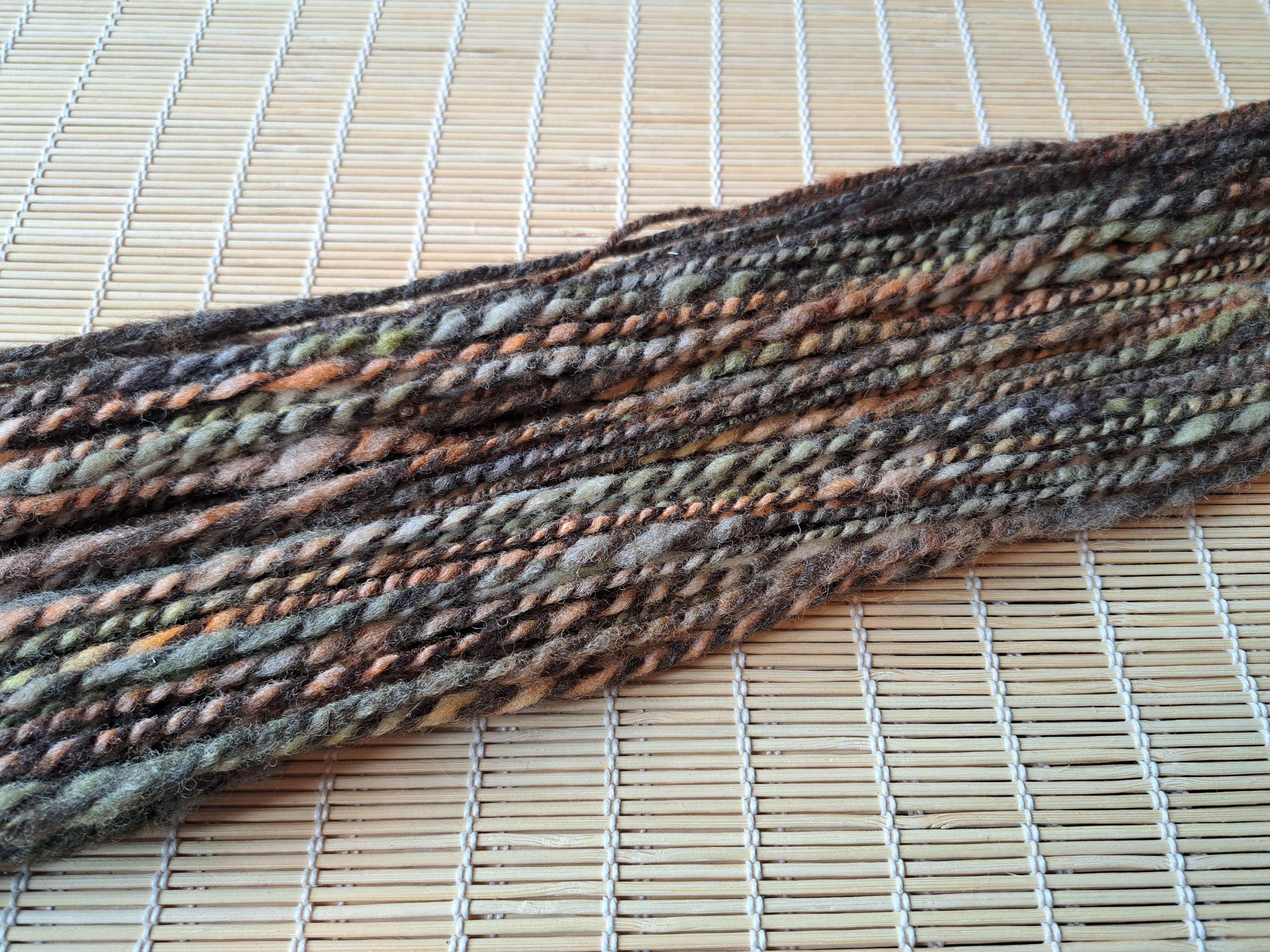 Deep Earth - tones of rich brown, green, burnt orange and charcoal