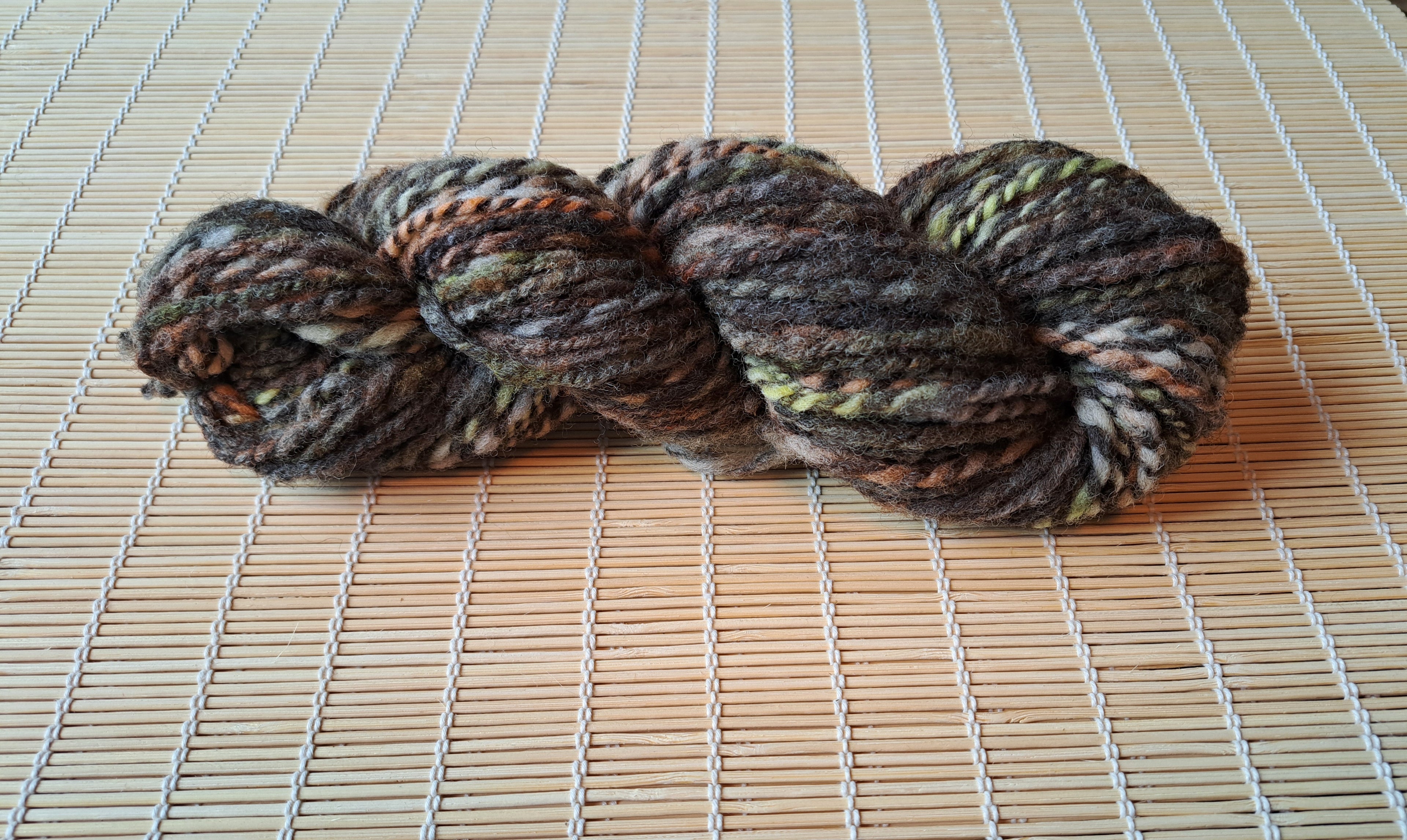 Deep Earth - tones of rich brown, green, burnt orange and charcoal